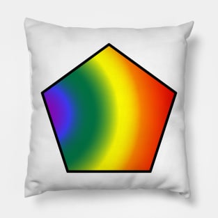 Pride Pentagon rainbow-colored logo Pillow