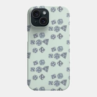 Dice Everywhere - Light Blue *Clear BG* Phone Case