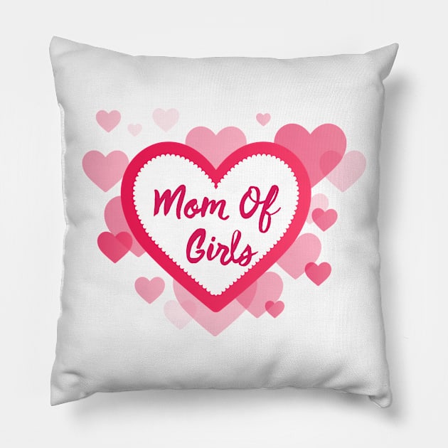 Mom Girls Funny Family Mother Day Pillow by chrizy1688