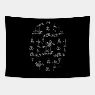 Toile Black Unicorn Tapestry