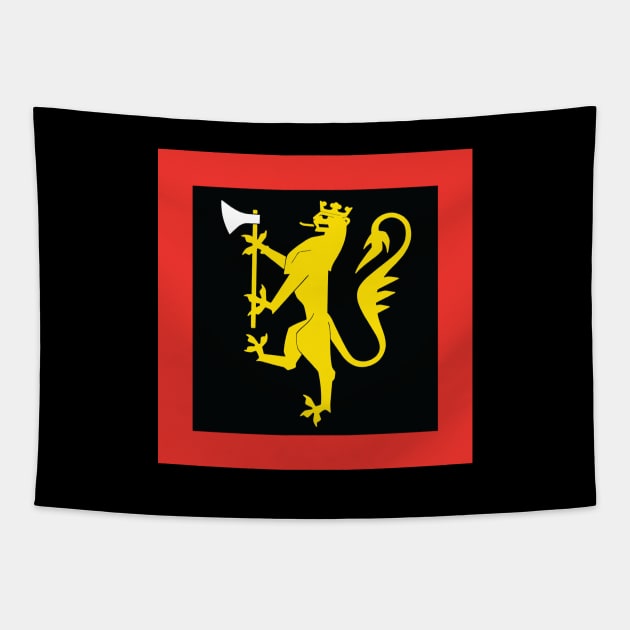 Norwegian military standard of Telemark Battalion Tapestry by Wickedcartoons