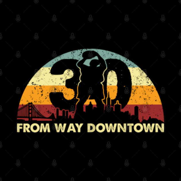 Retro From Way Downtown - Steph Curry - Phone Case