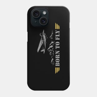 BORN TO FLY  Pilot Plane - single airplane Phone Case