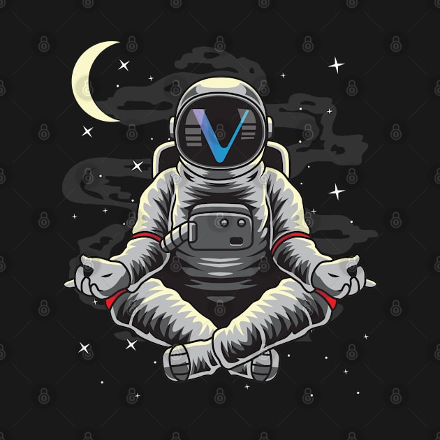 Astronaut Yoga Vechain Crypto VET Coin To The Moon Token Cryptocurrency Wallet Birthday Gift For Men Women Kids by Thingking About