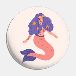 Pink mermaid Pin