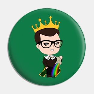 The List King Cartoon Pin