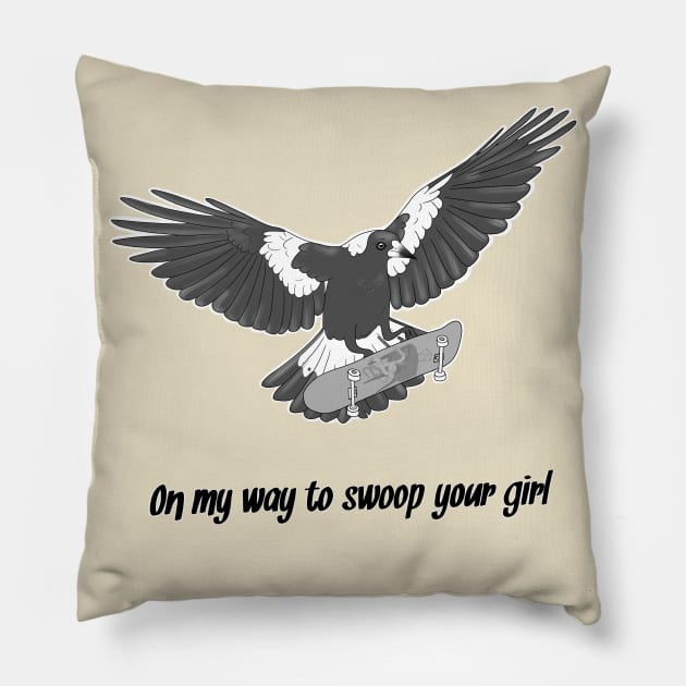 On my way to swoop your girl Pillow by ACDesigns