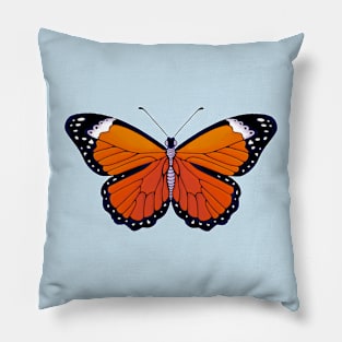 Orange Butterfly Pillow