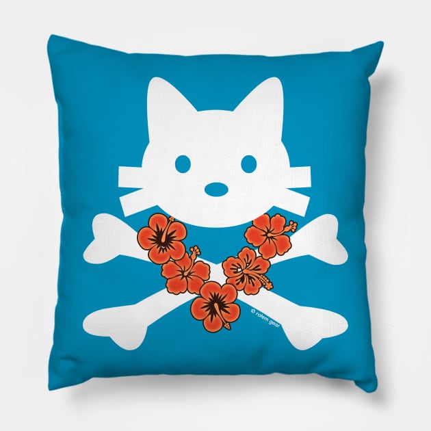 Kitty X-Bones Hawaii Lei Pillow by jrotem