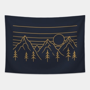 Nature Lines - Golden Version Tapestry