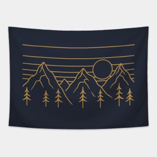 Nature Lines - Golden Version Tapestry