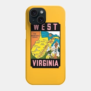 West Virginia 1960s Travel Window Decal Phone Case