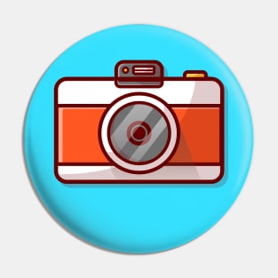 Camera Cartoon Vector Icon Illustration Pin