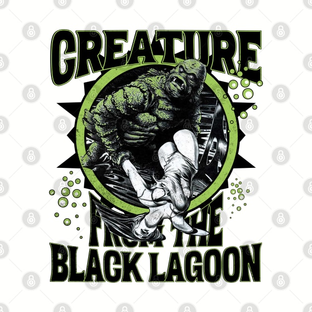 Creature from ther Black LagoonMonster Movie Classic Distressed look by Joaddo