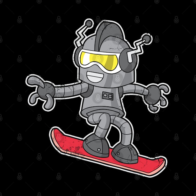 Snowboard Robot Snowboarder Snowboarding by E