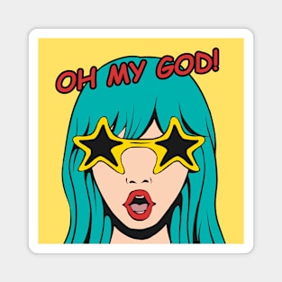 Oh My God Pop Art Design Magnet