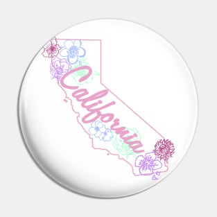 California Flowers Pin