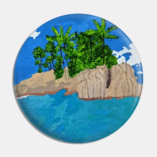 tropical island Pin