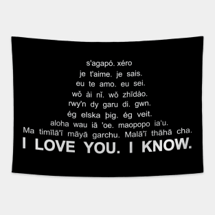 i love you i know multiple languages Tapestry