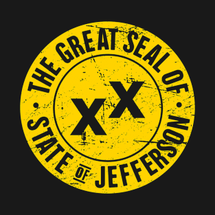 State Of Jefferson | Distressed Golden Seal T-Shirt