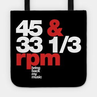 Vinyl Record is back RPM Tote