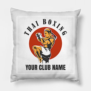 Thai Boxing Club Emblem Pillow