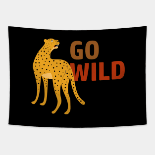 Go wild leopard Tapestry