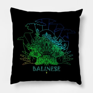 Rangda Bali Lineart Pillow