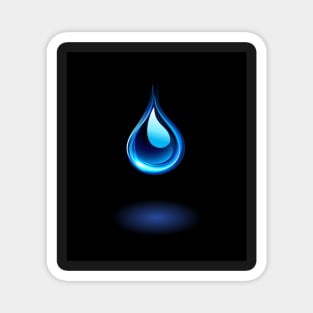 Glowing water drop ( Clean water ) Magnet