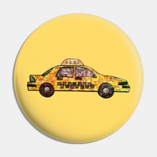 Yellow Taxi Cab Pin