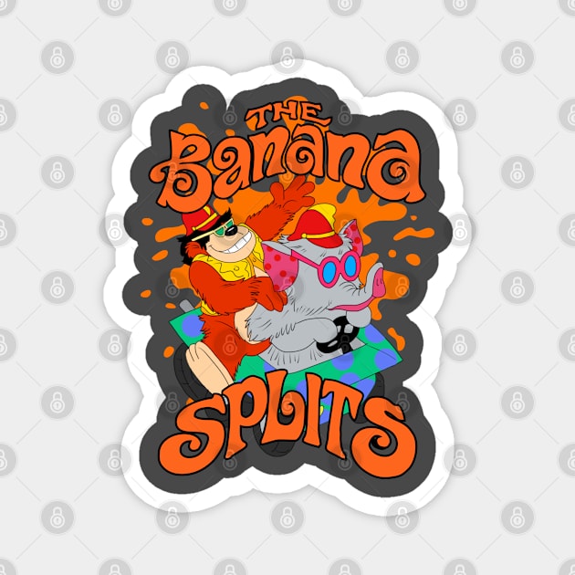 The Banana Splits Colourful Magnet by ManulaCo