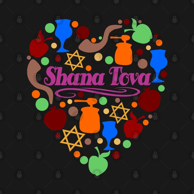 Shana Tova - Rosh Hashanah - Jewish New Year - Holiday Gift For Men, Women & Kids by Art Like Wow Designs