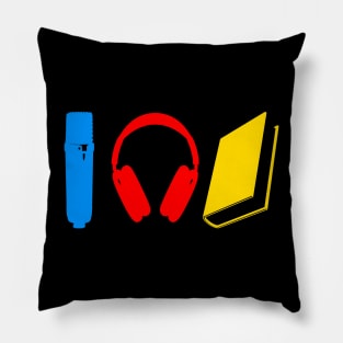 I love audiobooks multicolor Pillow