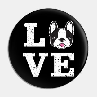 Boston Terrier Dog Love Pin