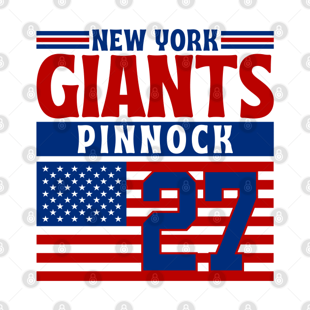 New York Giants Pinnock 27 American Flag Football by Astronaut.co