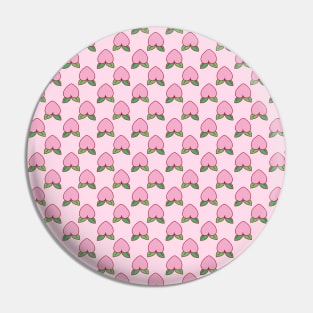 Heart Peach Pink Pattern Pin