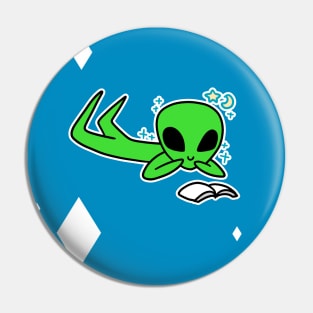 Happy Birthday - Reading Alien Pin