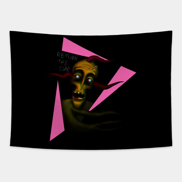 Return The Slab King Ramses Courage the Cowardly Dog™ Tapestry by jagabeic