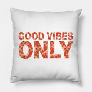 Good Vibes Only White Pattern Pillow