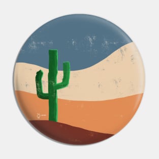 Desert Cactus Minimalist Artwork Gift Pin