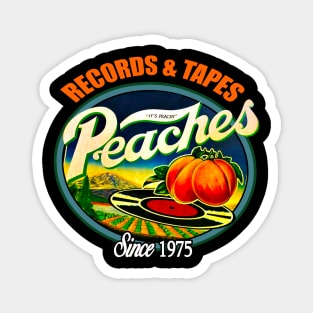 Peaches Records & Tapes // 70s Vintage Magnet