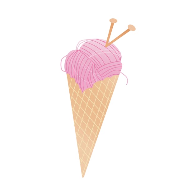 Knitting Ice Cream Cone by Vaeya
