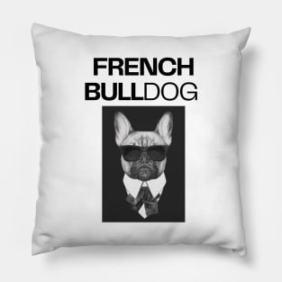 Cool French Bulldog with Sunglasses Pillow