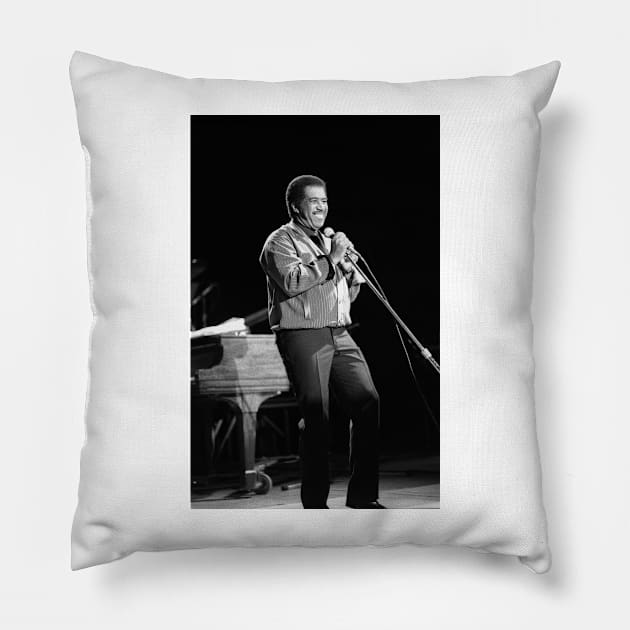 Ben E King BW Photograph Pillow by Concert Photos