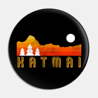 Katmai  national park retro vintage Pin