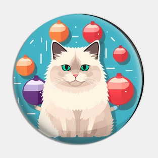 Ragdoll Cat Xmas  Ornament, Love Cats Pin