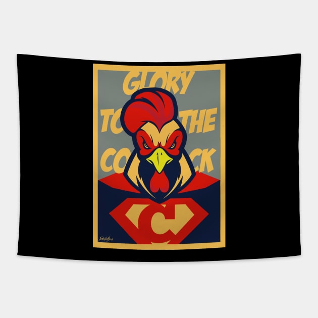 Super Rooster Tapestry by IamValkyrie