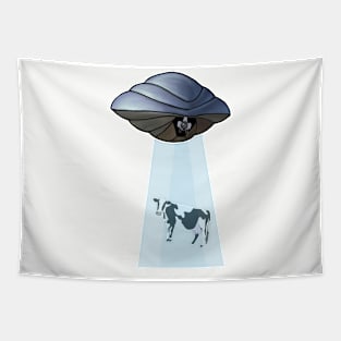 UFO and a cow Tapestry