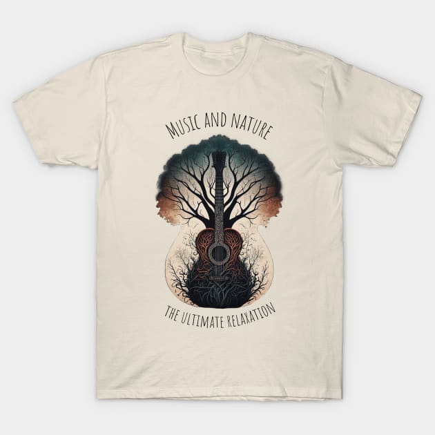 Acoustic Guitar Tree Of Life T-Shirt Nature Guitarist Gift Acoustic Guitar Tree Of Life T-Shirt Nature Guitarist Gift