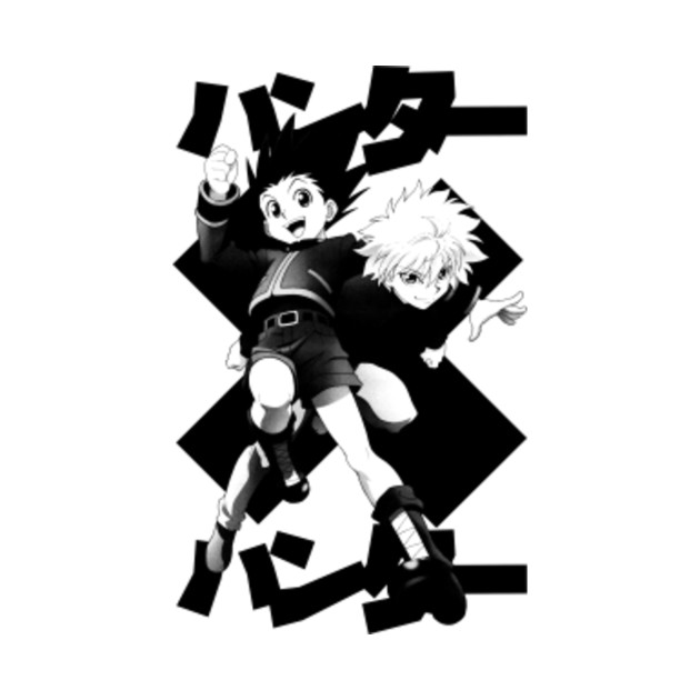 Gon & Killua (black) - Hunter X Hunter - T-Shirt | TeePublic